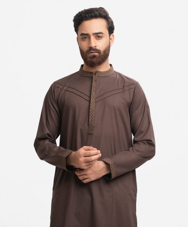 Coffee Blended Fitted Panjabi
