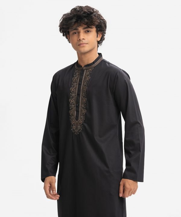 Black Jacquard Premium Panjabi