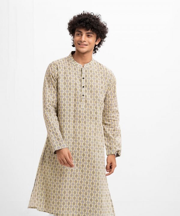 Brown Bamboo Jacquard Premium Panjabi